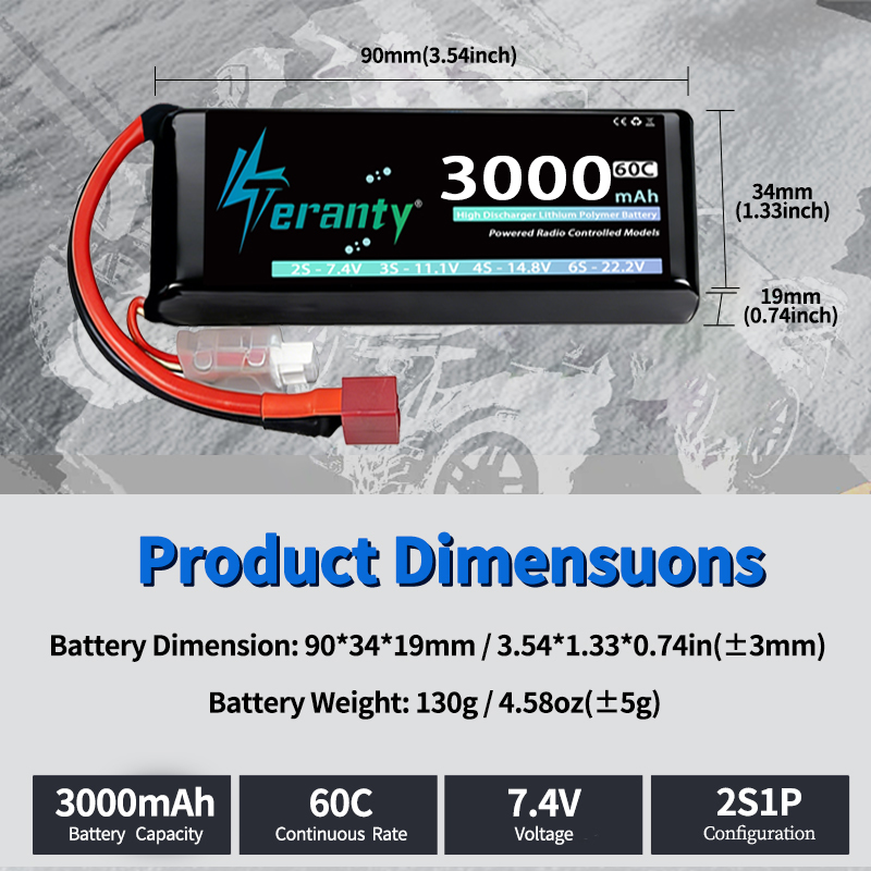 Batteria Lipo TERANTY 2S 3000m - Drone Battery Lipo recensione e prezzo
