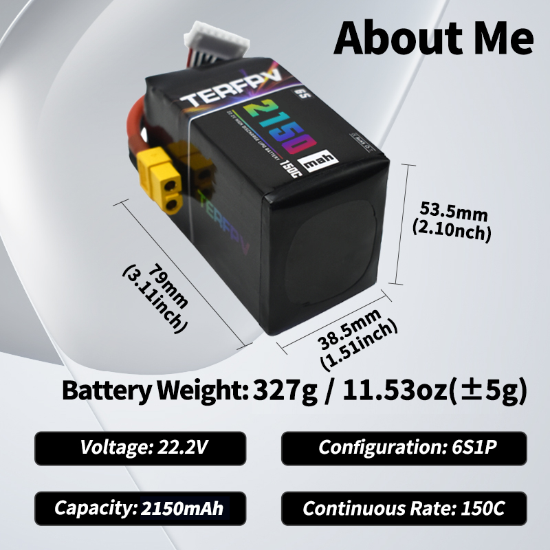Batteria Lipo TERFPV 6S 22.2V  - Drone Battery Lipo recensione e prezzo