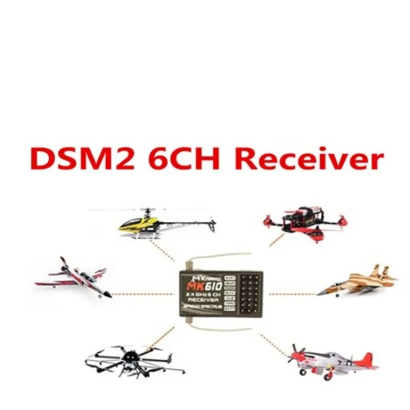 DSM2 MK610 AR6100 2.4G 6CH Ric - Drone Battery Plate recensione e prezzo